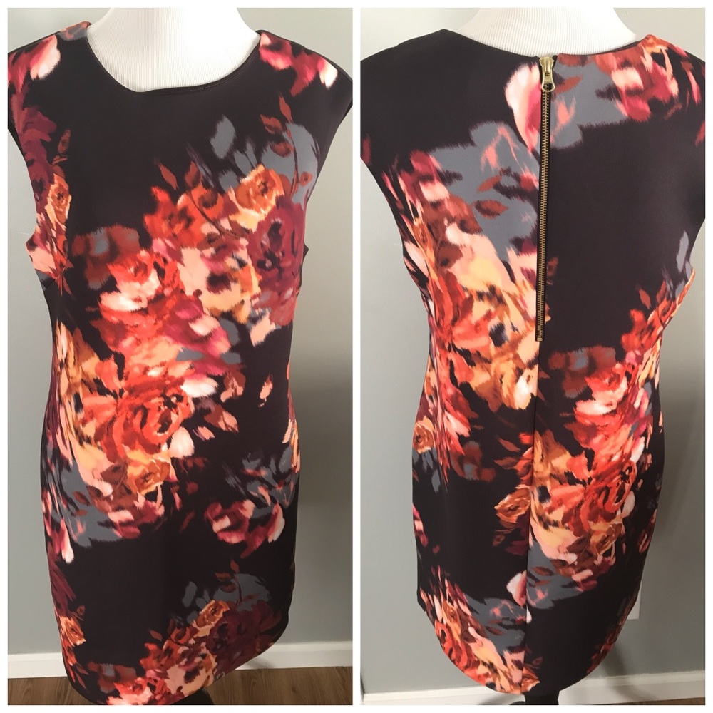 Cynthia Rowley Autumn Floral Scuba Shift Dress